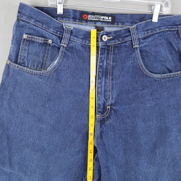 Vintage Southpole Shorts Men 38 Blue Carpenter Baggy Hip Hop Skater Spellout - Picture 8 of 9